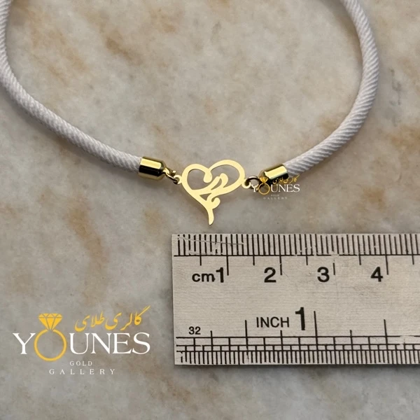 دستبند مادر طلا قلبی لیزری